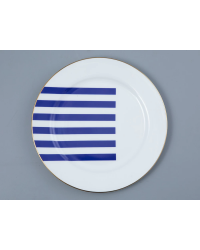LOMONOSOV IMPERIAL PORCELAIN DINNER PLATE YES AND NO COBALT BLUE 20 cm 7.9"