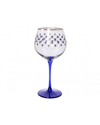 LOMONOSOV IMPERIAL GLASS WATER WINE COBALT NET 570 ML/19.3 FL.OZ 