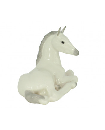 LOMONOSOV IMPERIAL PORCELAIN FIGURINE HORSE WHITE