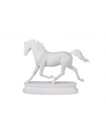 LOMONOSOV IMPERIAL PORCELAIN FIGURINE HORSE ARABIAN WHITE