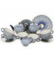  LOMONOSOV IMPERIAL PORCELAIN TEA SET SERVICE TULIP COBALT NET 16 items