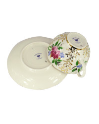  LOMONOSOV IMPERIAL PORCELAIN TEACUP AND SAUCER TULIP GOLDEN GRASSES 250 ML/8.45 OZ