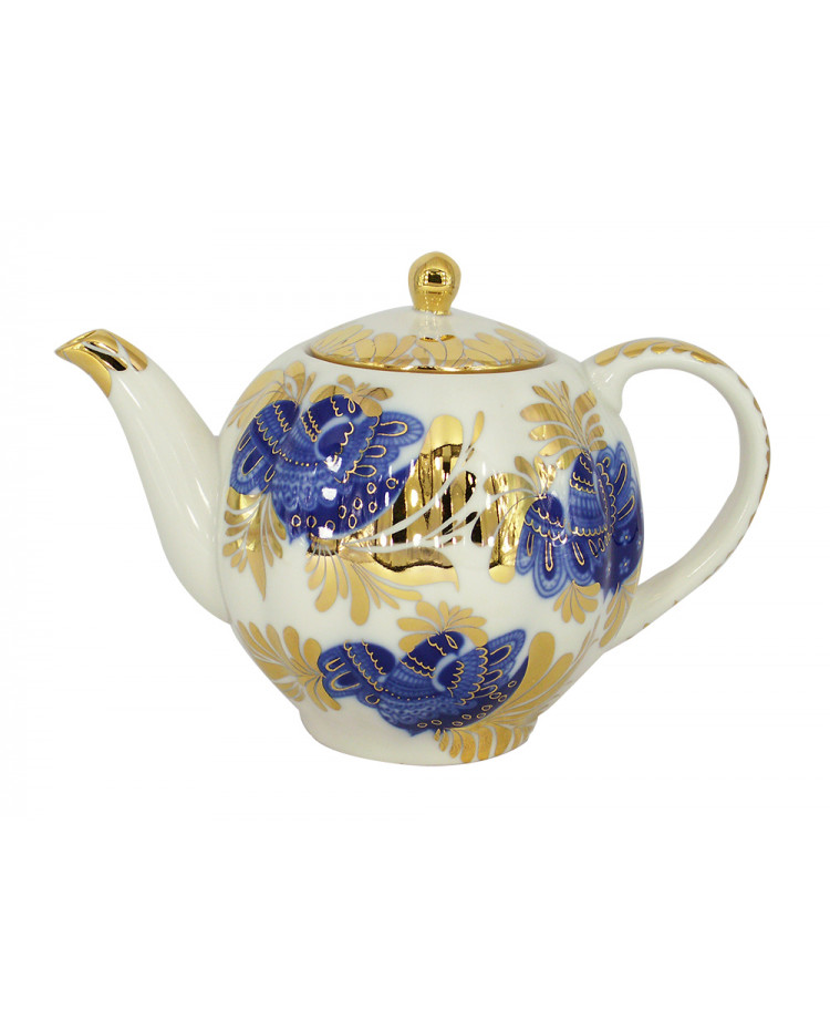 'Golden Garden' Sugar Bowl Lomonosov Porcelain 