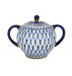 LOMONOSOV IMPERIAL PORCELAIN TEA SET SERVICE TULIP COBALT NET 16 items
