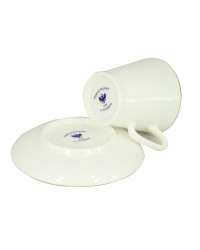 LOMONOSOV IMPERIAL BONE CHINA PORCELAIN ESPRESSO CUP BLACK COFFEE GOLDEN EDGE 80 ml/2.7 fl.oz