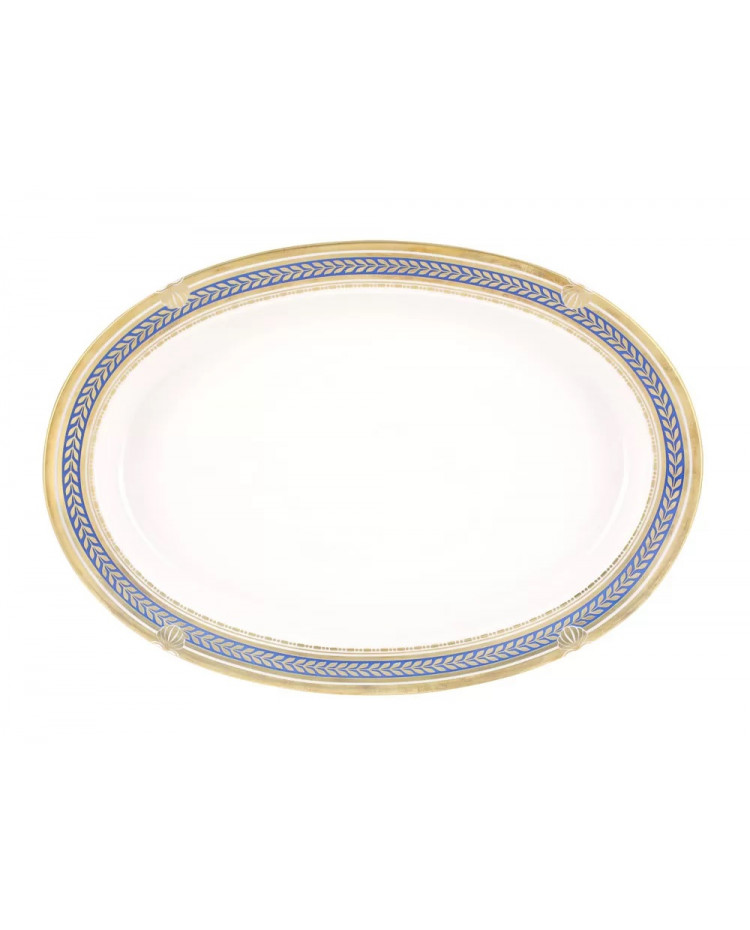8.6" Jade Background Dinner Plate by Imperial Porcelain Lomonosov LFZ Russian