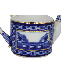 LOMONOSOV IMPERIAL PORCELAIN TEAPOT BRIDGES OF PETERSBURG 860 ml 29 oz