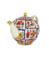 LOMONOSOV IMPERIAL PORCELAIN TEAPOT TULIP RUSSIAN LUBOK 3 CUPS 600 ML 20 OZ