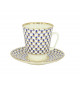 LOMONOSOV IMPERIAL BONE CHINA PORCELAIN ESPRESSO CUP MAY COBALT NET 165 ml/5.6 fl.oz