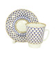LOMONOSOV IMPERIAL BONE CHINA PORCELAIN ESPRESSO CUP MAY COBALT NET 165 ml/5.6 fl.oz