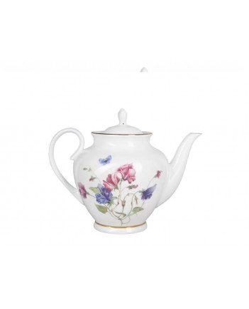 LOMONOSOV IMPERIAL BONE CHINA PORCELAIN TEA SET SERVICE SPRING FLOWERING SWEET PEA 20 items