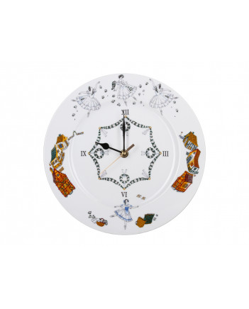 LOMONOSOV IMPERIAL PORCELAIN DECORATIVE WALL CLOCK BALLET GISELLE 27 cm/10.6"
