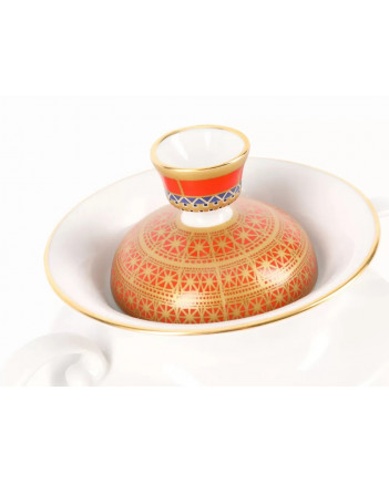 LOMONOSOV IMPERIAL PORCELAIN TEA SET SERVICE RUSSIAN STYLE 14 items