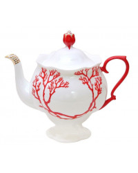 LOMONOSOV IMPERIAL BONE CHINA PORCELAIN TEA SET SERVICE NATASHA CORAL 20 items