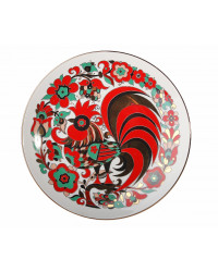 LOMONOSOV IMPERIAL PORCELAIN DECORATIVE WALL PLATE RED ROOSTER 195 mm/7.7
