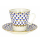 LOMONOSOV IMPERIAL BONE CHINA PORCELAIN ESPRESSO CUP BLACK COFFEE COBALT NET 80 ml/2.7 fl.oz