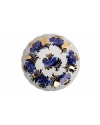 LOMONOSOV IMPERIAL PORCELAIN TEACUP TRIO TULIP GOLDEN GARDEN