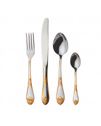 FLATWARE STAINLESS STEEL CUTLERY SET OF 24 PALACE GILDING