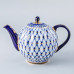 Cobalt Net Teapot, Tulip Shape Cobalt Net Teapot, Tulip Shape