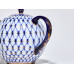 Cobalt Net Teapot, Tulip Shape Cobalt Net Teapot, Tulip Shape