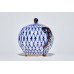 Cobalt Net Sugar Bowl, Tulip Shape