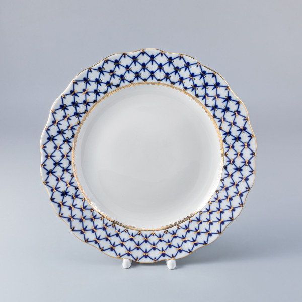 Cobalt Net Plate, Tulip Shape, 270 mm