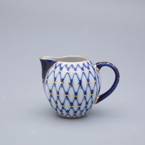 Cobalt Net Small Creamer, Tulip Shape