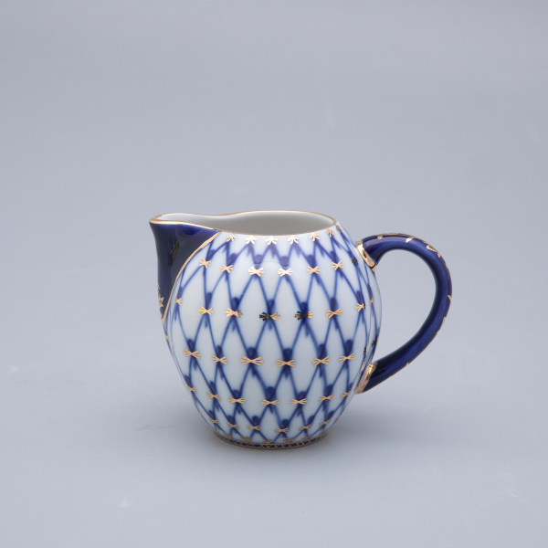 Cobalt Net Small Creamer, Tulip Shape