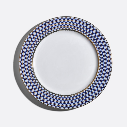 Cobalt Net Round Dish, European Shape, 310 mm