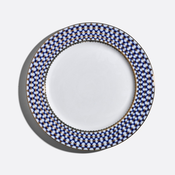 Cobalt Net Round Dish, European Shape, 310 mm