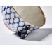 Cobalt Net Tea Cup and Saucer, Tulip Shape