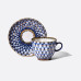 Cobalt Net Coffee Cup and Saucer, Tulip Shape