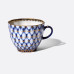 Cobalt Net Coffee Cup and Saucer, Tulip Shape