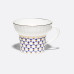 Cobalt Net Tea Cup and Saucer, Wave Shape