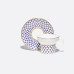 Cobalt Net Tea Cup and Saucer, Wave Shape