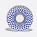 Cobalt Net Lidded Cup and Saucer, Tea Gift 2 Shape