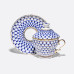 Cobalt Net Lidded Cup and Saucer, Tea Gift 2 Shape