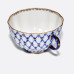 Cobalt Net Tea Set, Tulip Shape, for 6, 14 pieces