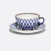 Cobalt Net Tea Set, Tulip Shape, for 6, 14 pieces