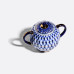 Cobalt Net Tea Set, Tulip Shape, for 6, 14 pieces