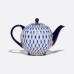 Cobalt Net Tea Set, Tulip Shape, for 6, 14 pieces