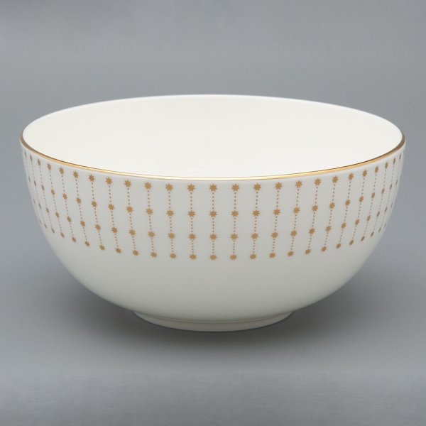 Azur Gold Salad Bowl, Eastern Shape, 195 x 90 mm