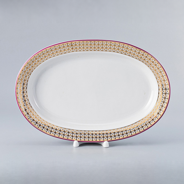 Moscow River Metallic Oval Dish, Youth Shape, 280 mm