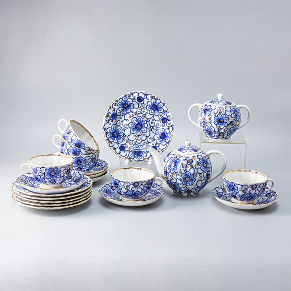 Winding Twig Tea Set, Tulip Shape, for 6, 20 pieces