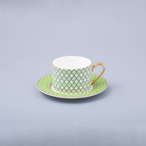 Lime 1 Cup and Saucer, Idyll Shape, 250 ml