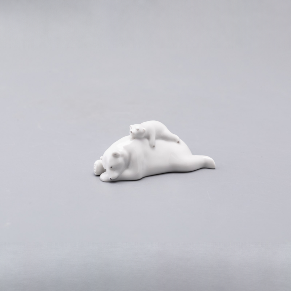 Bear with Teddy Bear Figurine