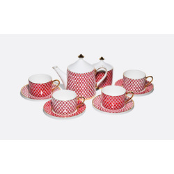 Scarlett Tea Set, Idyll Shape, for 4, 10 pieces