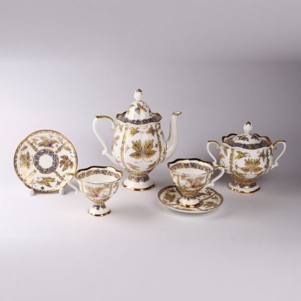 Fantastic Butterflies Coffee Set, Katerina Shape, for 6, 14 pieces