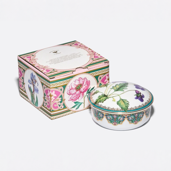 Violet Cut Jewellery Box, Round Shape, Gift Set