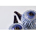 Cobalt Net Tea Set, Tulip Shape, for 6, 14 pieces